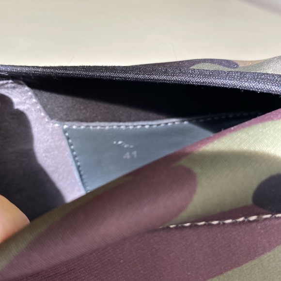 United Nude comfy stretch camouflage print platform bootie, neon orange wedge - Picture 7 of 7